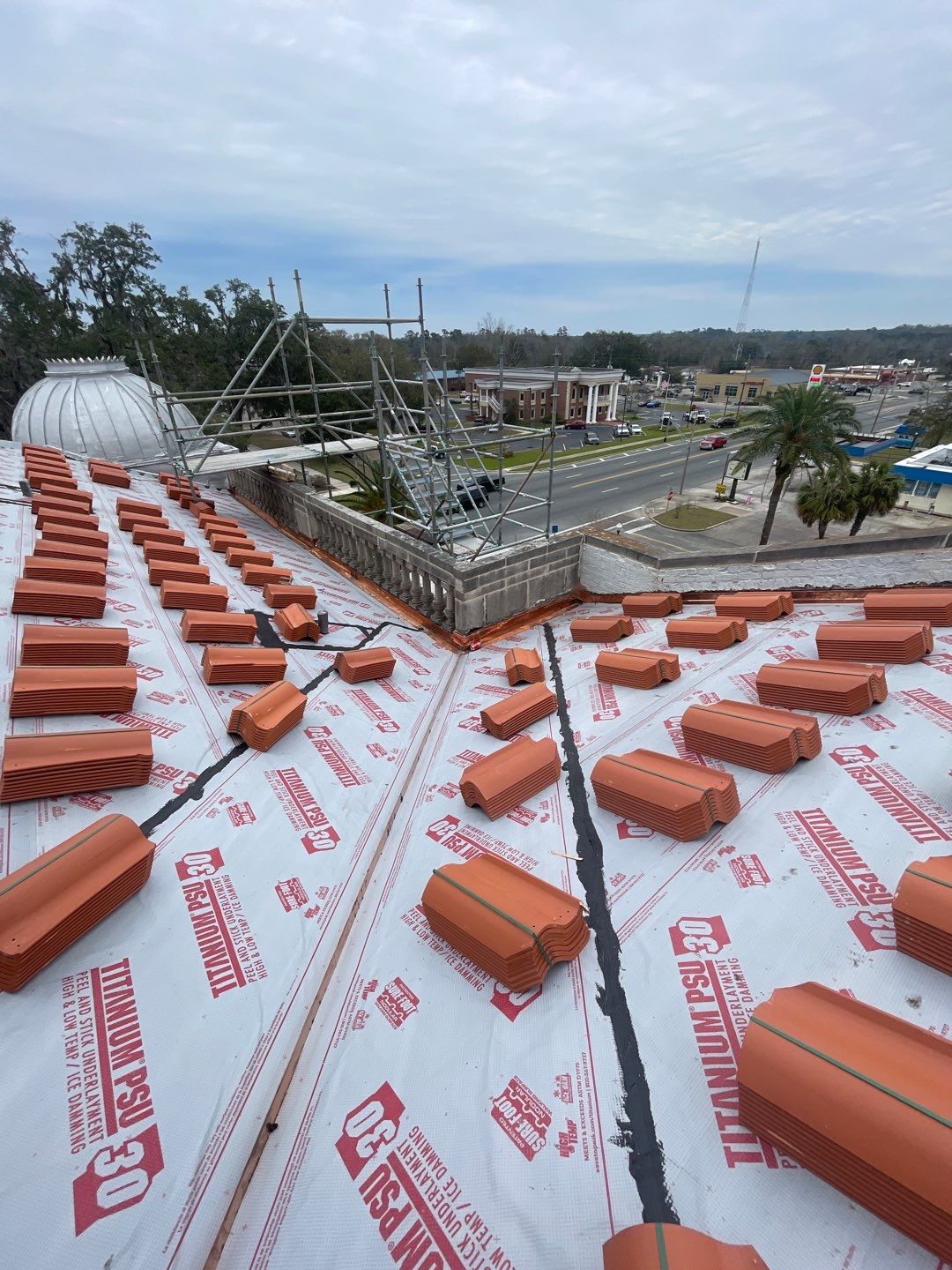 Madison Courthouse tile installation